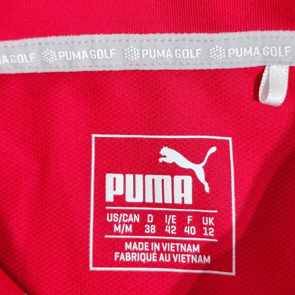 Puma Golf Polo shirt women's size M pink colour 1/4 button up neck short sleeve - Picture 5 of 8